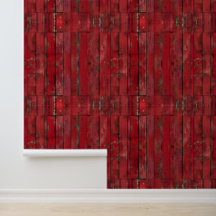 Papier Peint Carrelage motif en bois Faux Country