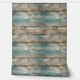 Papier Peint Cartes de clôture en bois bleu rustique