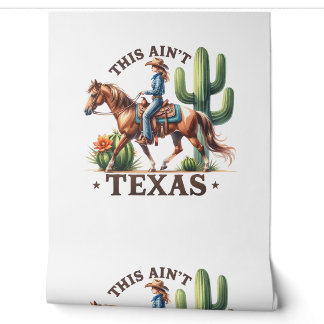 Papier Peint Ce Cheval Cowgirl n'est pas Texas