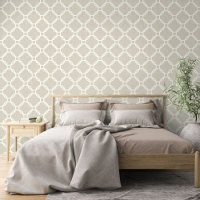 Cercles d'ivoire motif d'art sur fond beige clair