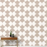 Cercles géométriques Motif beige
