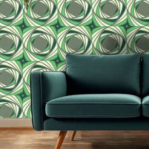Papier Peint Cercles verts