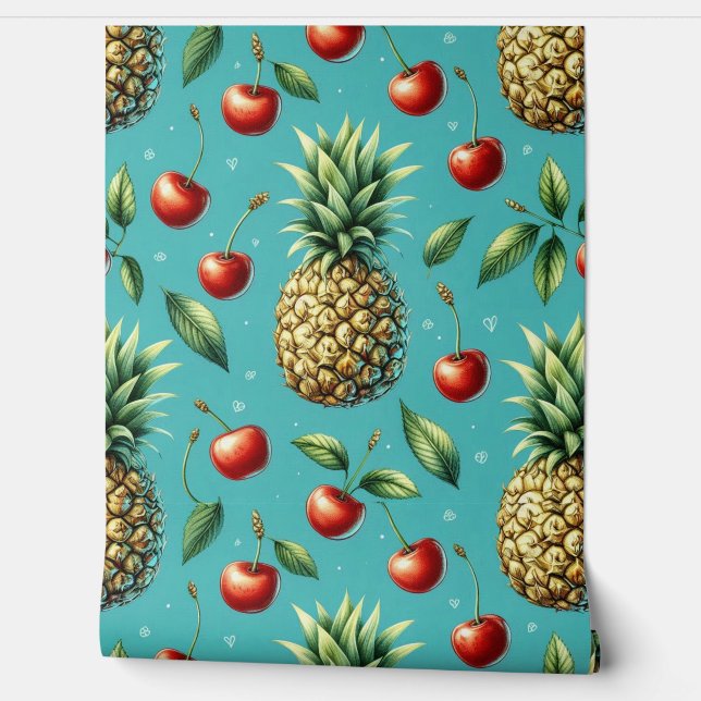 Papier Peint Cerisier d'ananas (Déroulement)
