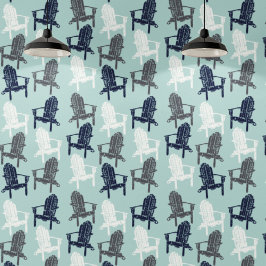Papier Peint Chaises Adirondack Bleu Marine, Aqua, Gris Motif
