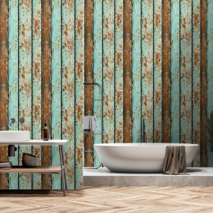 Papier Peint Chalet de plage motif en bois rustique