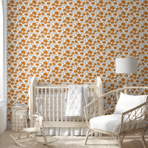 Papier Peint Champ de pavots orange