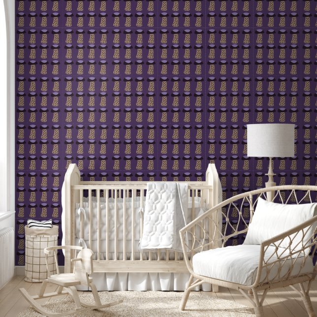 Papier Peint Champignon Champignon Violet (Enfants)