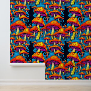 Papier Peint Champignons psychédéliques Trippy avec une Vibe Vi
