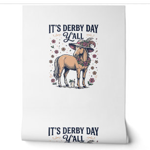 Papier Peint Chapeau floral de cheval de Derby Day Y’all