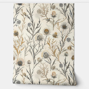 Papier Peint Chardon Fleur sauvage Floral