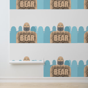 Papier Peint Chariot d'homme ours chauve musclé de SlipperyJoe 