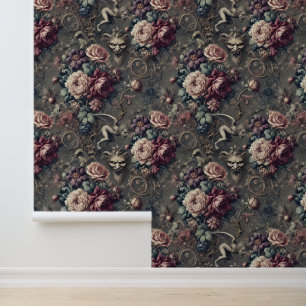 Papier Peint Chasse au seraphe - Design floral gothique