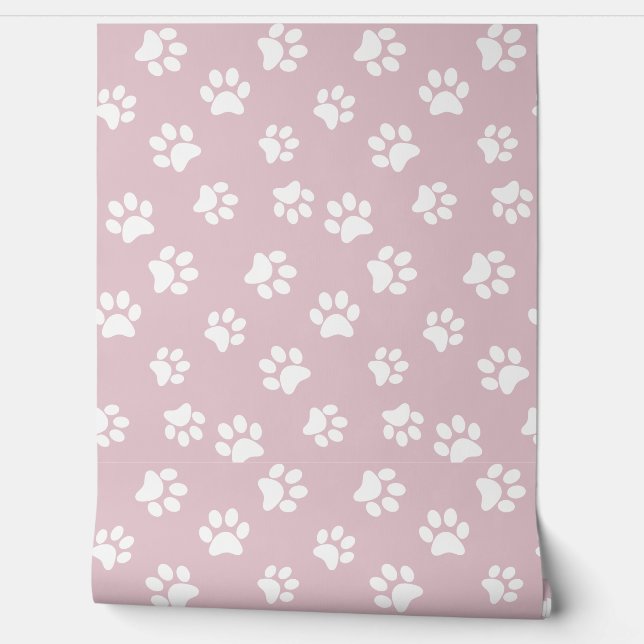 Papier Peint Chatouilleux Chien de Chat Empreintes de pattes Bl (Déroulement)
