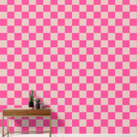 Check Coral Pink Checkered Pattern Checkerboard