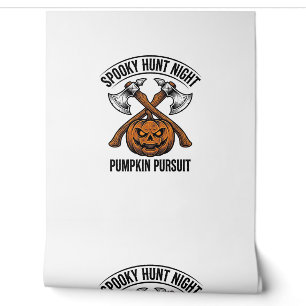 Papier Peint Chemise de chasse Halloween avec haches de citroui