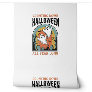 Papier Peint Chemise de compte à rebours d'Halloween Graphique