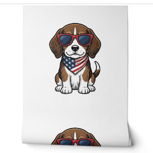 Papier Peint Chemise lunettes de soleil pour chiots Beagle patr