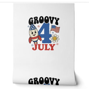 Papier Peint Chemise patriotique de fusée Groovy 4 juillet Desi