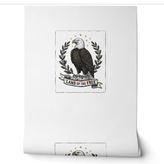 Papier Peint Chemise Patriotique Terre de Liberté Eagle Vintage