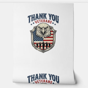 Papier Peint Chemise Thank You Veterans Patriotic Eagle Shield_