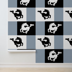 Papier Peint Cheval noir blanc cheval Wallpaper