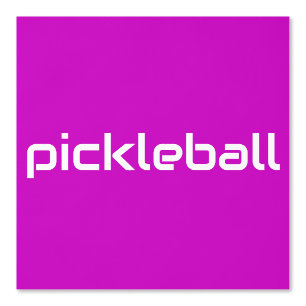 Papier Peint Chic blanc PICKLEBALL Texte sur le rose Tropical c
