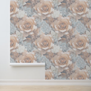 Papier Peint Chic, Elegant Crèmes & cuir texture fleur look