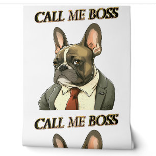 Papier Peint Chien de taureaux français en costume