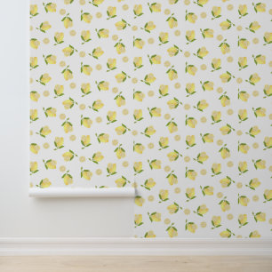 Papier Peint Citron blanc