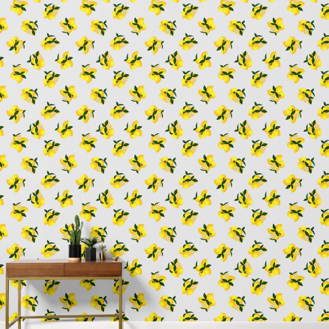 Papier Peint Citron gris citron (Couloir)