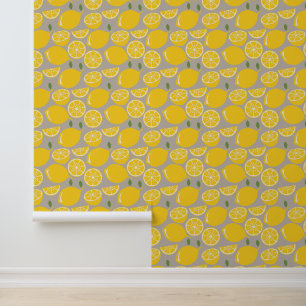 Papier peint citron Motif