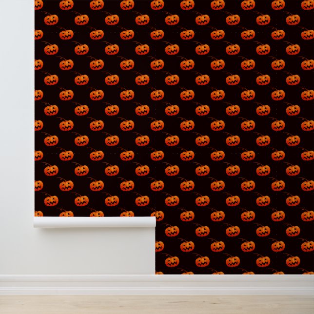 Papier Peint Citrouille D'Halloween, Citrouille Orange Trou Ou  (Application)