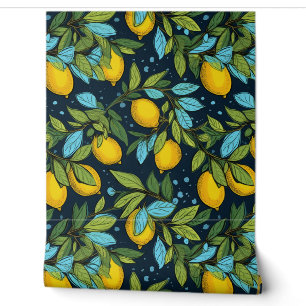 Papier Peint Citrus Citrons Motif