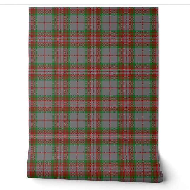 Papier Peint Clan écossais gris Tartan Plaid (Déroulement)