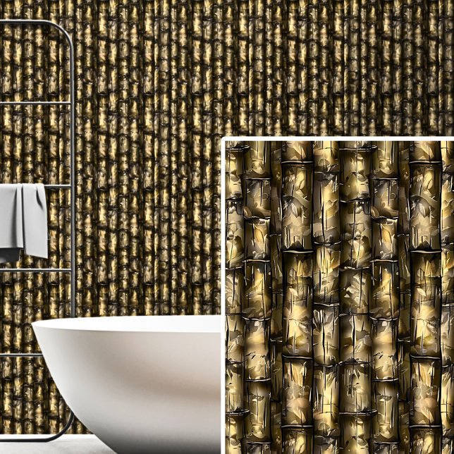 Papier Peint Clôture Brown en bambou foncé (Créateur téléchargé)