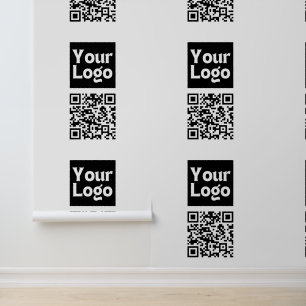 Papier Peint Code QR modifiable et logo ou image de votre entre