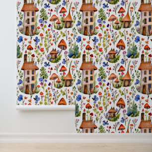 Papier Peint Coeur de cottage blanc mignon
