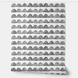 Papier Peint Collines artisanales : Doodle de Saint-Jacques gra