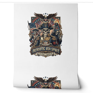 Papier Peint Commandant de crâne colonial patriotique sombre Sk
