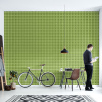 Conception abstraite rétro en style plaid vert.