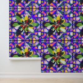 Papier Peint Conception d'art mandala floral quantique abstrait