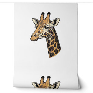Papier Peint Conception de chemise de portrait de girafe gravur