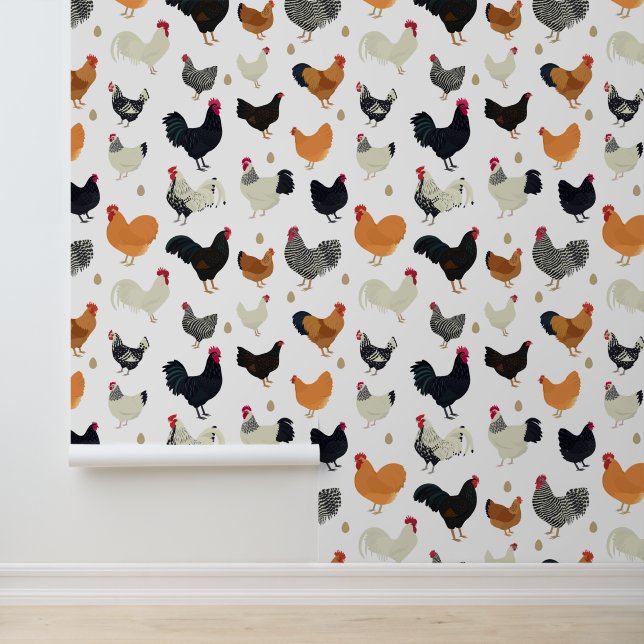 Papier Peint Conception de nombreux poulets (Application)