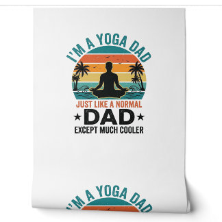 Papier Peint Conception de T-shirt drôle de papa yoga Vintage S
