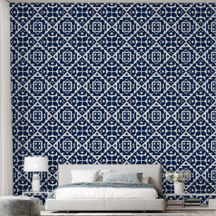 Papier Peint Conception géométrique bleue abstraite