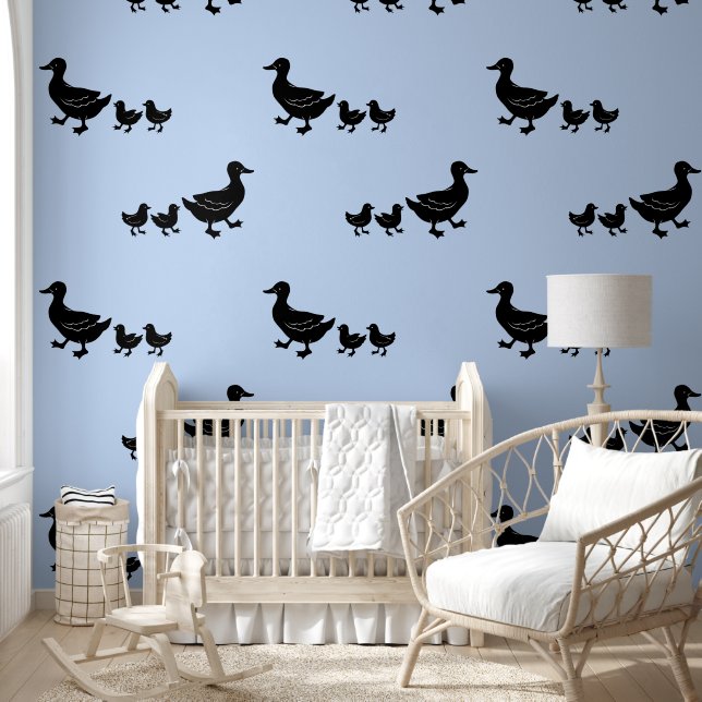 Papier Peint Conception Silhouette Canards (Enfants)