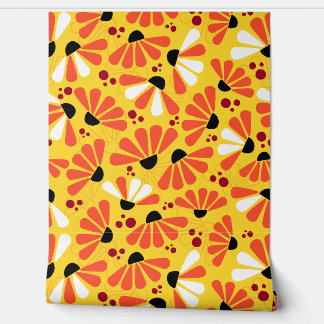 Papier Peint Confetti à fleur de citron jaune