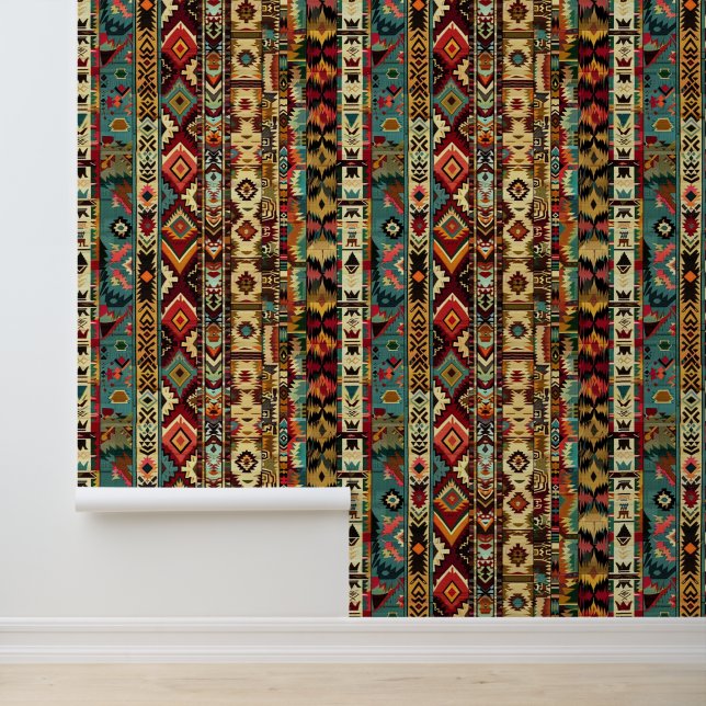 Papier Peint Cool Aztec motif carrelé occidental (Application)