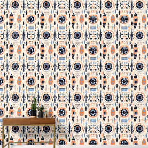 Papier Peint Cool Boho Sud-Ouest motif carrelé