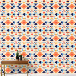 Papier Peint Cool Boho Sud-Ouest motif carrelé